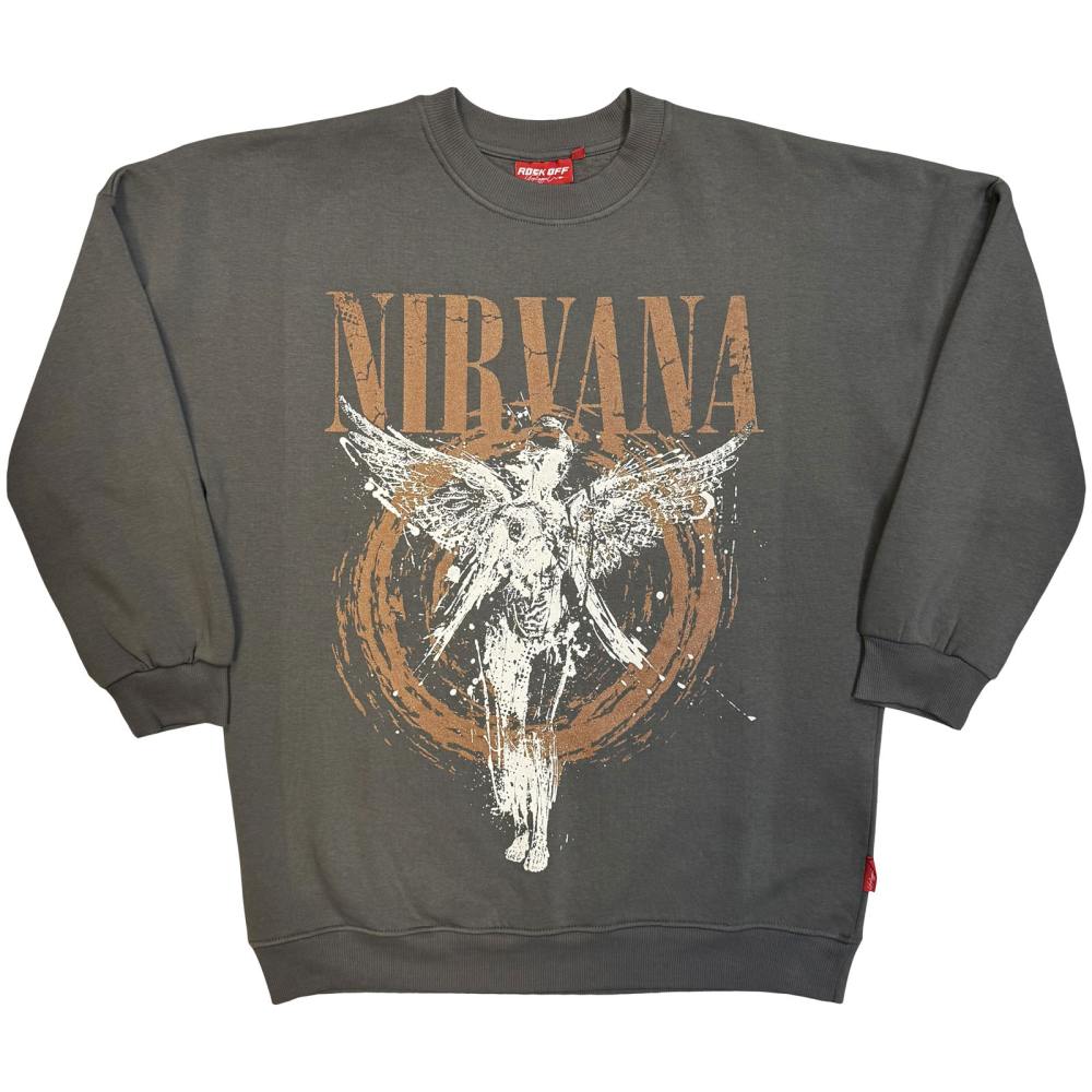 Nirvana - In Utero Angel Circle Sweater - Grey